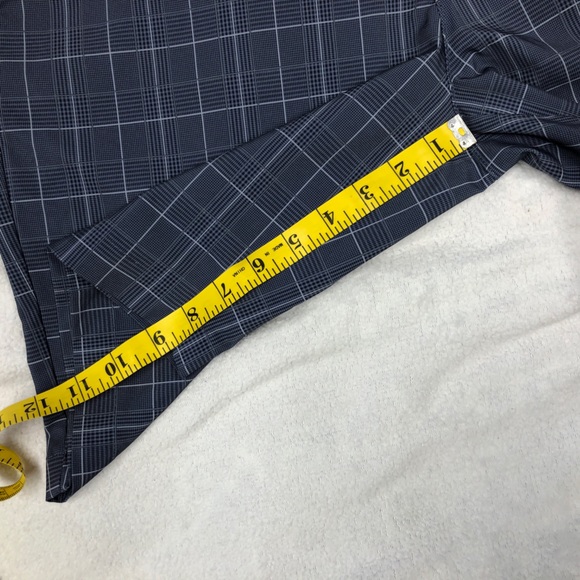 PGA Tour Gray & Blue Plaid Flat Front Shorts size 36 - Picture 6 of 9